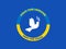 Pray for ukraine emblem with a dove of peace