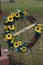 Pray for Ukraine Rustic Wooden Wreath with Flowers Hope for Russia War 2022