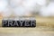 Prayer Concept Vintage Metal Letterpress Word