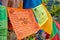 Prayer flag at Shazong Ritod Monastery(Xiazongsi). a famous Monastery in Pingan, Qinghai, China.