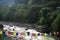Prayer Flags Across a Nepalese River