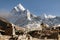 Prayer flags and mount Ama Dablam