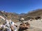 Prayer Flags Waving in Wind - Mount Kailash Kora in Spring in Tibet in China.