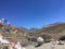 Prayer Flags Waving in Wind - Mount Kailash Kora in Spring in Tibet in China.