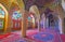 The prayer hall of Nasir Ol-Molk mosque in Shiraz, Iran