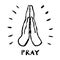 Prayer Icon. Foundation, ngo, pray, prayer, praying hands, religion, spirituality icon. Pray icon, hand prayer, religion vector