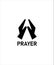 Prayer icon,two hand flat design icon,god prayer icon.