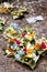 Prayer Offerings at Gua Gajah, Bali, Indonesia