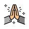 prayer religion color icon vector illustration