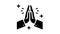 prayer religion glyph icon animation