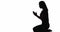 prayer silhouette spiritual belief profile woman