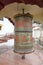 Prayer wheel at the Spituk Monastery, Ladakh, india