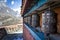 Prayer wheels in Himalaya