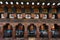 Prayer wheels in the Kyichu Lhakhang temple in Paro Valley, Bhutan