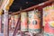 Prayer wheels in qinghai kumbum monastery