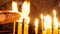 Prayers lighting candles in Holy Sepulcher Church