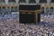 Praying in the holy Kaaba