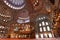 Praying inside the Blue Mosque