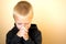 Praying little child (boy), christianity, religion