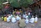 Praying in Nyegara-gunung ceremony