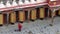 Praying in tibetian budhist temple