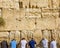 Praying at the Western `Wailing` Wall of Ancient Temple Jerusalem Israel