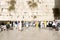 Praying women and tourists near Jerusalem wall