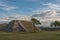 Pre-Columbian archaeological site of Xochicalco in Mexico