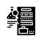 pre-employment drug test glyph icon vector illustration