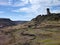 Pre-incan burrial site sillustani with chulpas