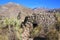 Pre-Incan round house named colca near Chivay in Peru