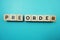 Pre Order alphabet letters with space copy on wooden background