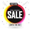 Pre-Order Sale bubble banner design template, discount tag, vector illustration
