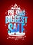 Pre-xmas biggest sale design concept, new year and christmas holidays discounts