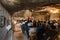 A preacher gives a sermon to visitors in the hall of the Grotto of Gethsemane on foot of the mountain Mount Eleon - Mount of