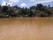 Precarious houses on the banks of the Ozama River