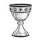 precious antique goblet sketch vector illustration