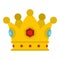 Precious crown icon isolated