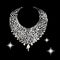 Precious diamonds necklace with pearls romantic