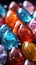 Precious gemstone Easter eggs, spectrum of colors, springtime celebration