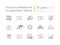 Precious metals and investment linear icons set