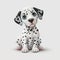 Precious Pup: Baby Dalmatian in Cartoon Style - Generative AI