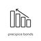 Precipice bonds icon. Trendy modern flat linear vector Precipice