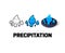 Precipitation icon in different style