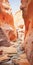 Precise Canyon Painting In The Style Of Dalhart Windberg