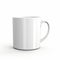 Precise Hyperrealism: White Coffee Cup On White Background