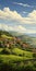 Precise Landscape Painting: Italian Vineyard In The Style Of Dalhart Windberg