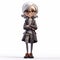 Precise And Lifelike Cartoon Character Figurine In Glasses And Coat