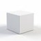 Precise And Lifelike Installation Creator: Empty Cube On White Background