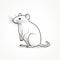 Precise Line Work: A Cartoon Rat In Dignified Poses